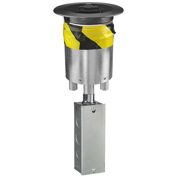 Recessed 4" Series, (1) S1R4PTFIT fitting, (1) S1R4CVRBLK Black Painted Recessed Cover, (1) S1R4SPQUAD Sub Plate, (1) S1FRPTJB Hubbell Junction Box
